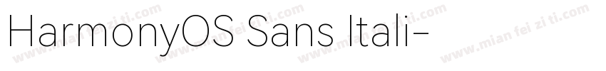 HarmonyOS Sans Itali字体转换